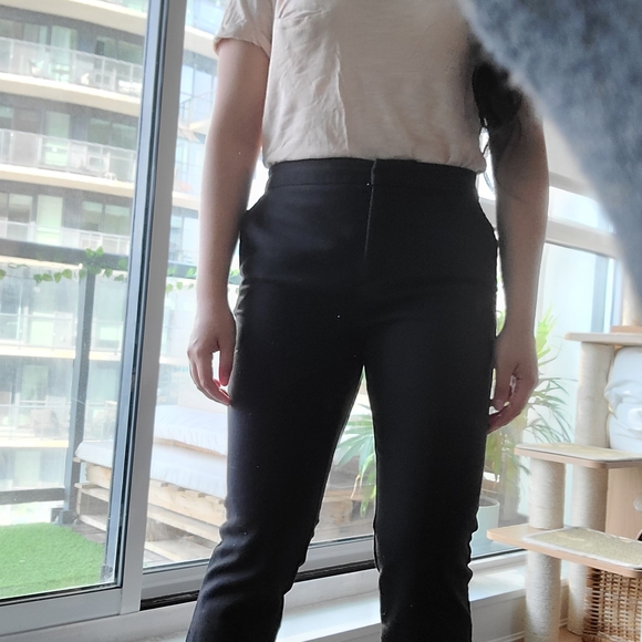 ZARA Basic Black Pants Size Medium - Picture 6 of 9